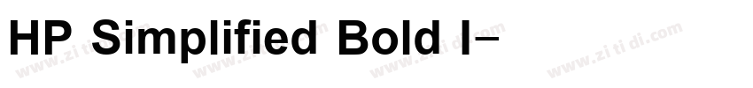 HP Simplified Bold I字体转换